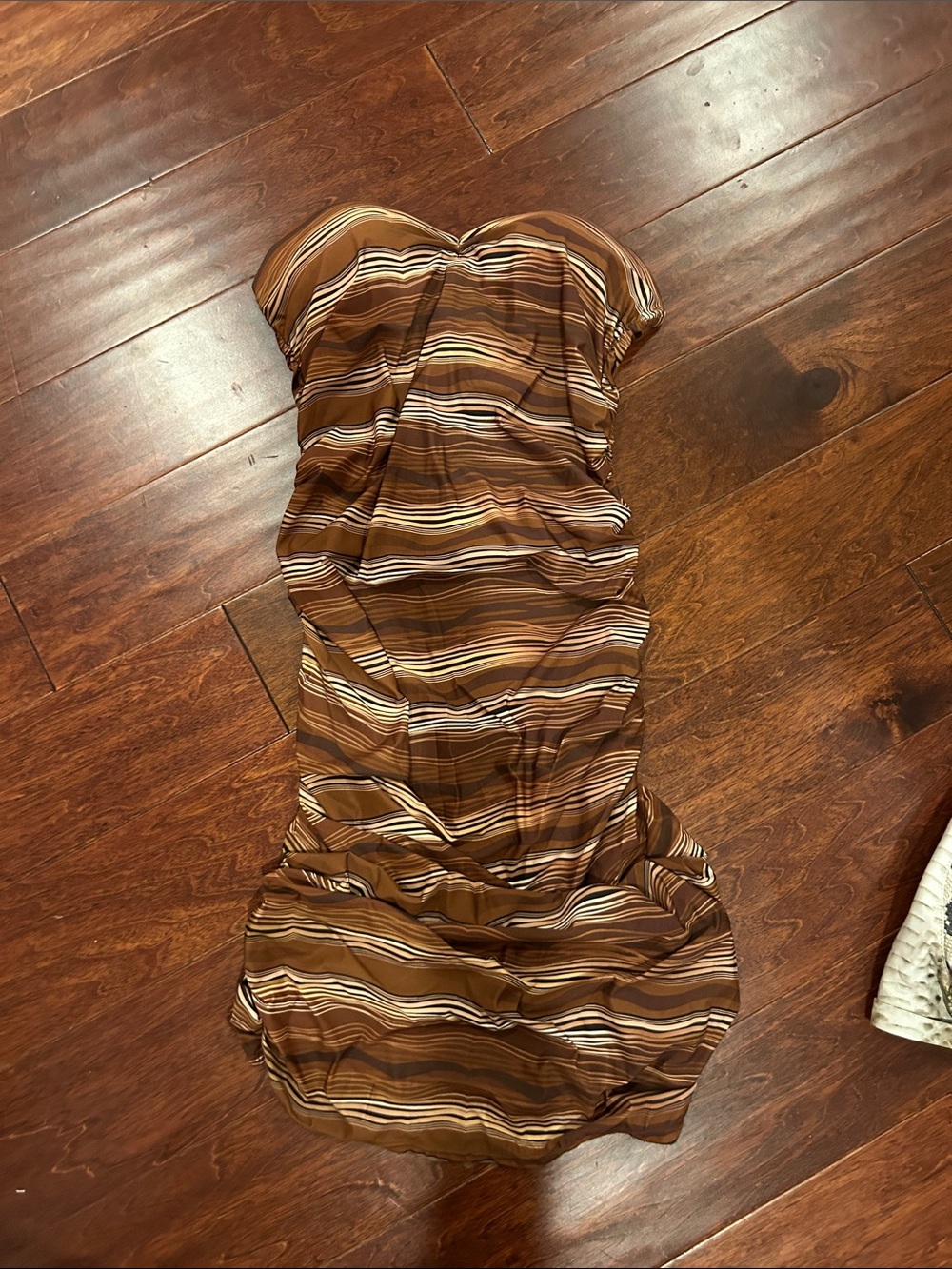 Amir Slama Chocolate Brown Strapless Tube dress